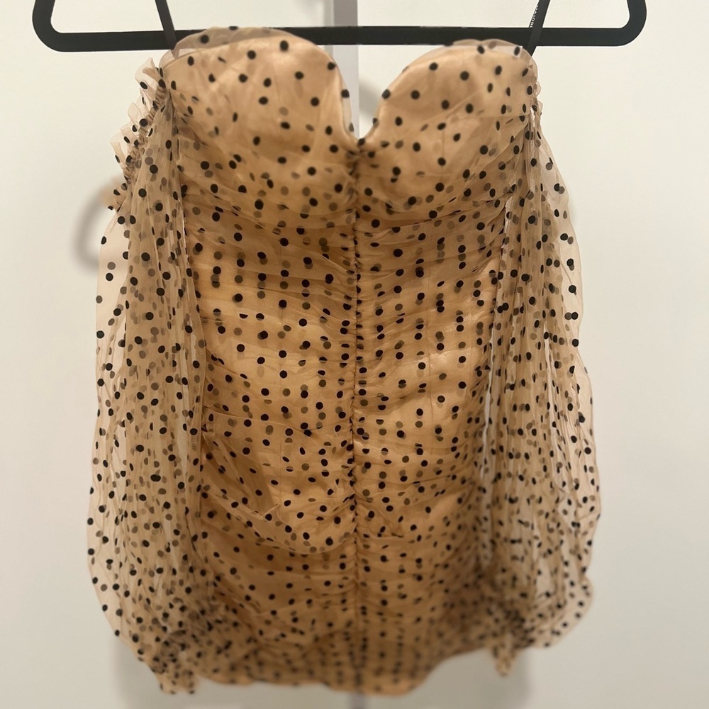 MAJORELLE POLKA DOT PRINT MINI DRESS / Size XS / Sold @ Revolve